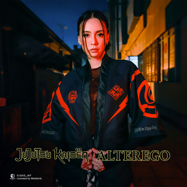 ALTER EGO X JUJUTSU KAISEN HAORI KIMONO BLACK RED