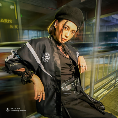 ALTER EGO X JUJUTSU KAISEN HAORI KIMONO BLACK WHITE